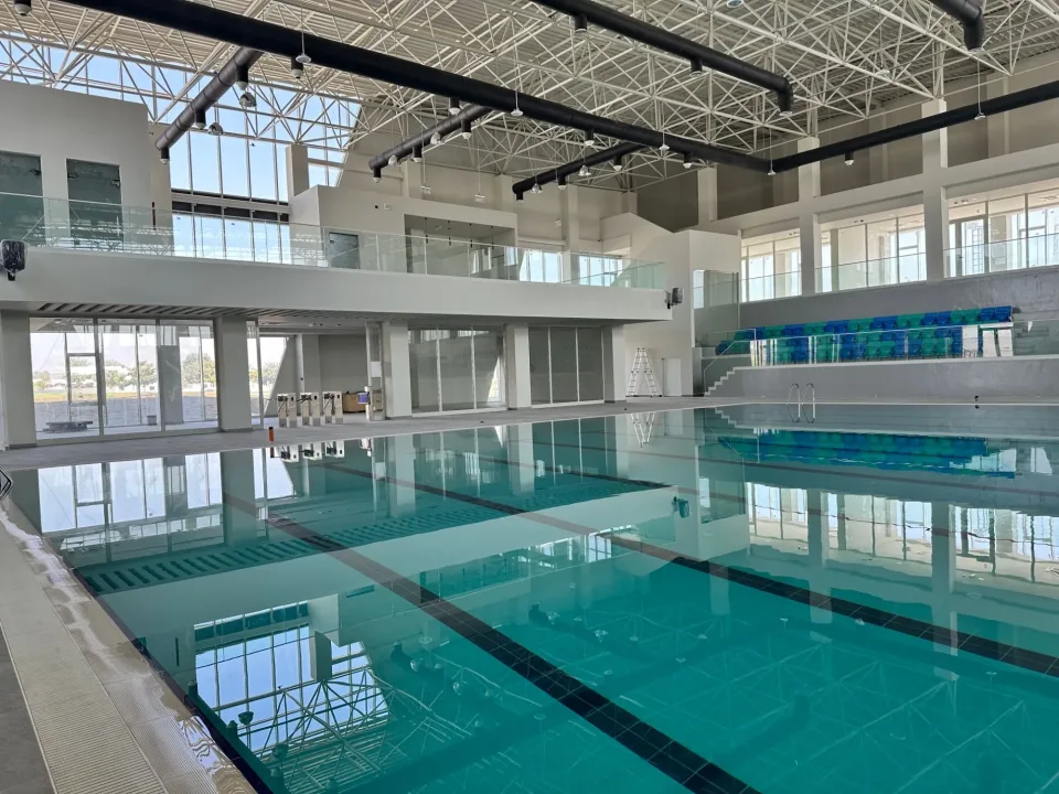 The indoor Olympic pool